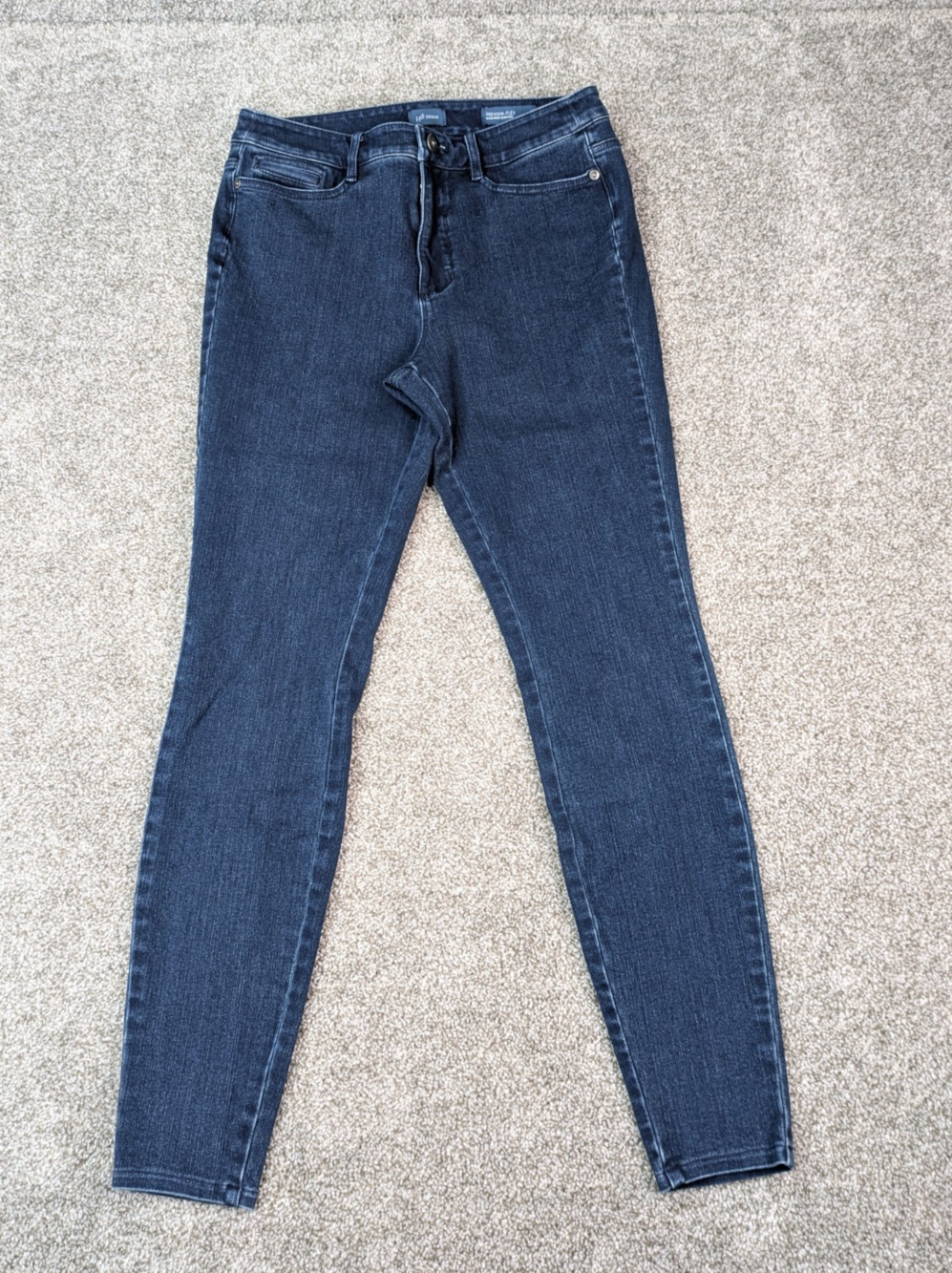 J Jill Jeans Womens 8 Tall Blue Denim Premium Flex Hi Rise Preppy Casual Comfort